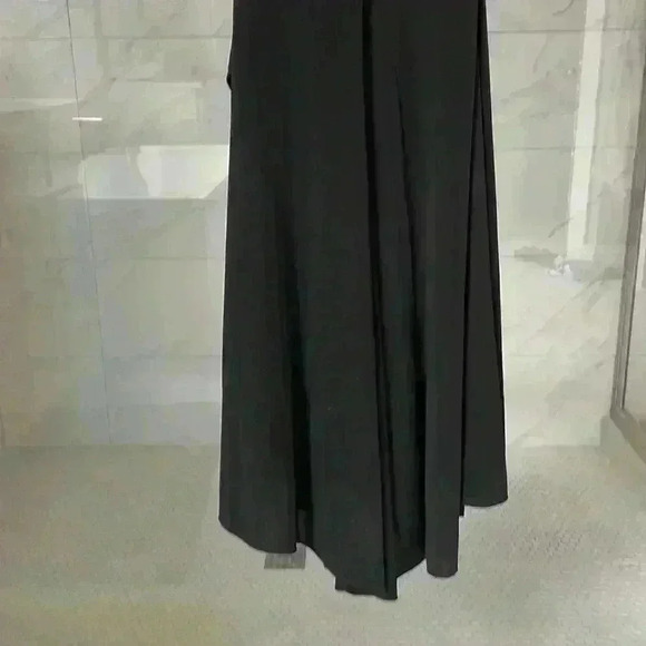 La Femme- NWT Black Ruched Jersey Column Gown sz 2 - Picture 6 of 11